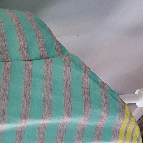 Kate Collection long sleeve striped tee with sequin elbows - Picture 6 of 11